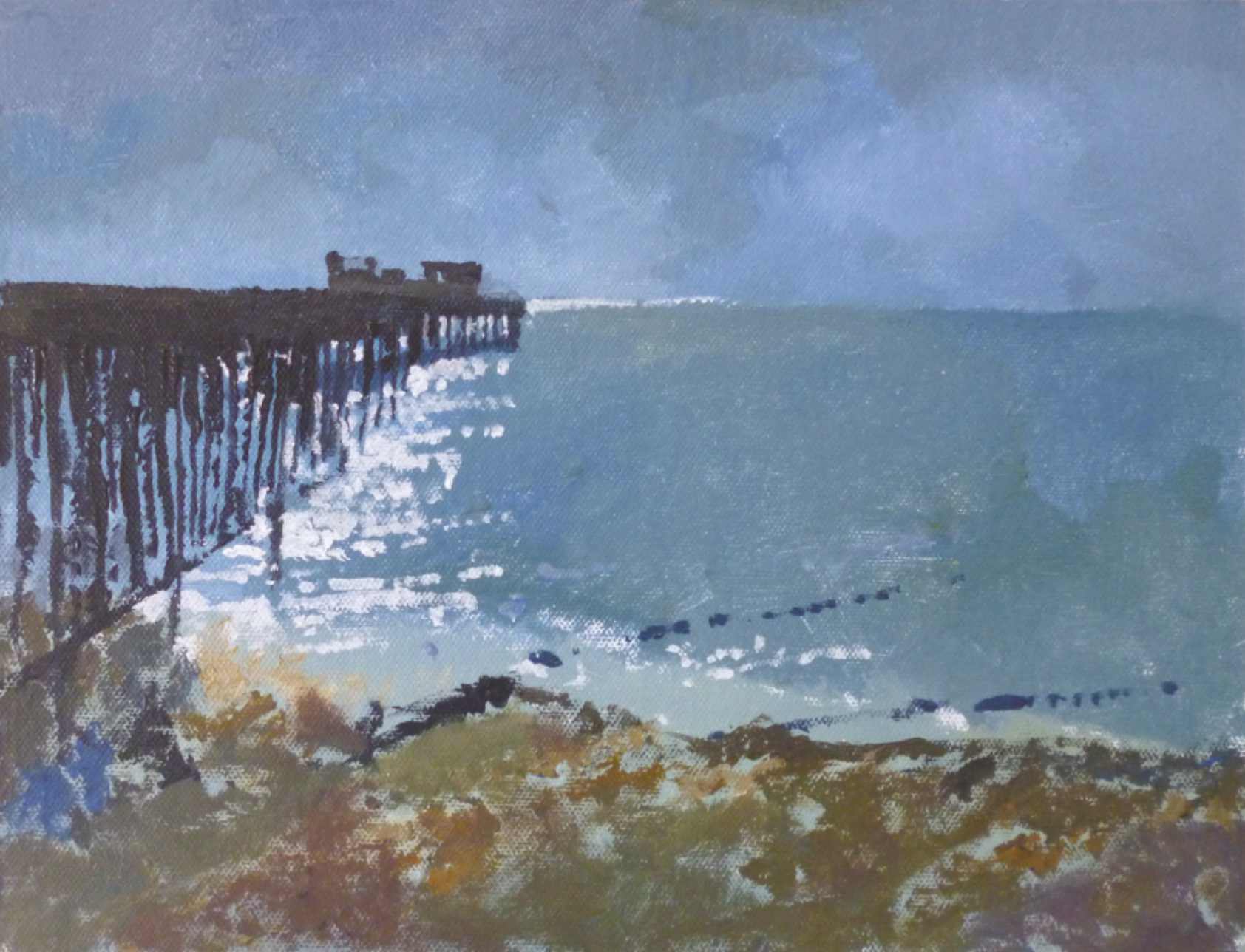 2014 Hastings Pier by Moonlight (study)
